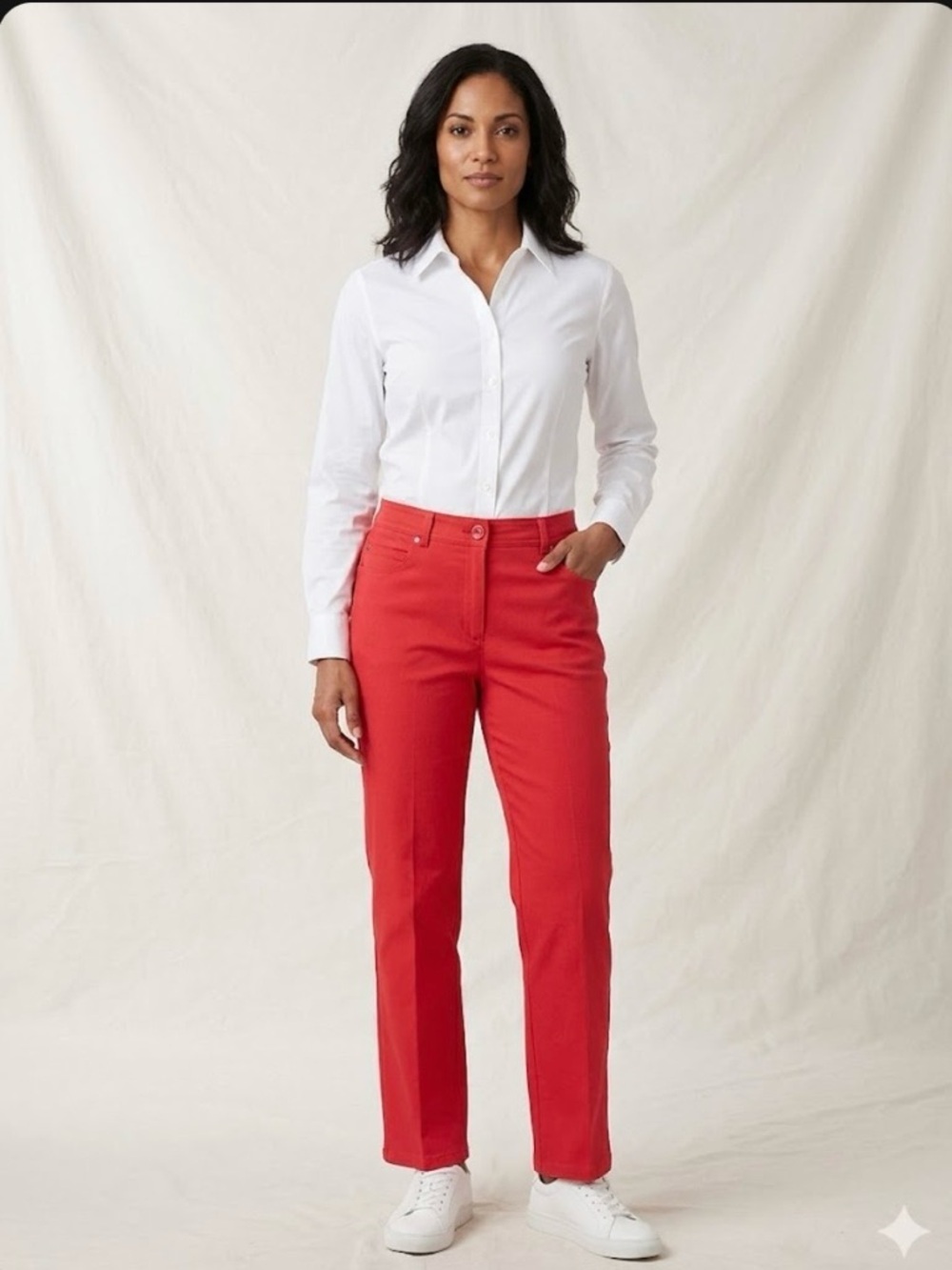 St. John sport Wide Leg Women’s Pants in Bright Red 719